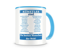 Tasse mit dem Motiv Knstler sind Tasse Modellnummer  hellblau/hellblau