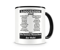 Tasse mit dem Motiv Logopden sind Tasse Modellnummer  schwarz/schwarz