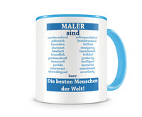 Tasse mit dem Motiv Maler sind Tasse Modellnummer  hellblau/hellblau