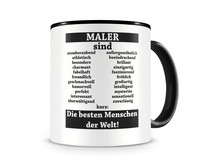 Tasse mit dem Motiv Maler sind Tasse Modellnummer  schwarz/schwarz