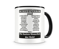 Tasse mit dem Motiv Schiffsfhrer sind Tasse Modellnummer  schwarz/schwarz