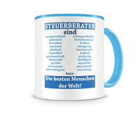 Tasse mit dem Motiv Steuerberater sind Tasse Modellnummer  hellblau/hellblau