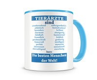 Tasse mit dem Motiv Tierrzte sind Tasse Modellnummer  hellblau/hellblau