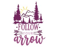 Follow Your Arrow Schriftzug Aufkleber Aufkleber Modellnummer  rosa