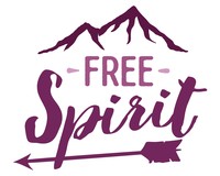 Free Spirit Schriftzug Aufkleber Aufkleber Modellnummer  rosa