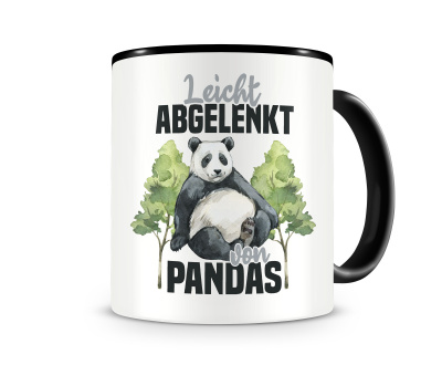 Tasse mit dem Motiv Leicht abgelenkt von Pandas