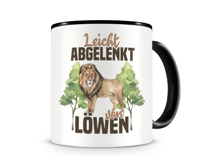 Tasse mit dem Motiv Leicht abgelenkt von Lwen