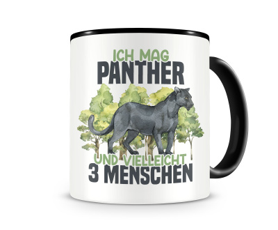 Tasse mit dem Motiv Ich mag Panther