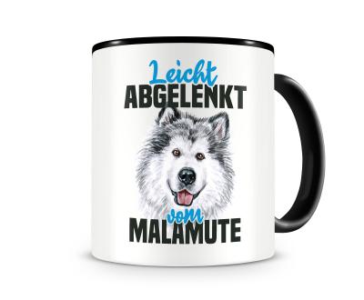 Tasse mit dem Motiv Leicht abgelenkt von Malamute