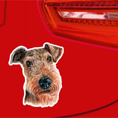 Airedale Terrier Aufkleber Bunt - Ansicht 2