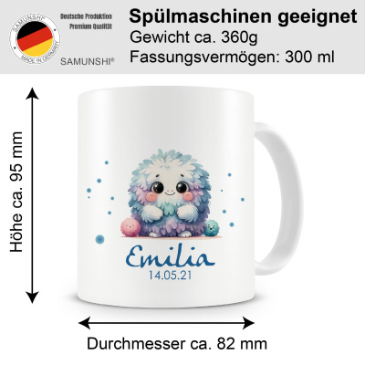 Tasse mit Plsch Monster als Motiv - Ansicht 2