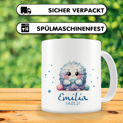 Tasse mit Plsch Monster als Motiv - Ansicht 3