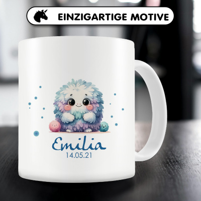 Tasse mit Plsch Monster als Motiv - Ansicht 5