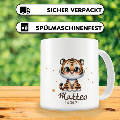 Tasse mit Kleiner Tiger als Motiv - Ansicht 3