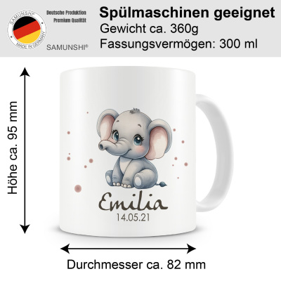 Tasse mit Baby Elefant als Motiv - Ansicht 2