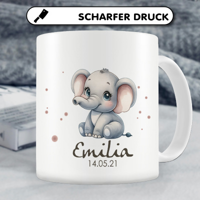 Tasse mit Baby Elefant als Motiv - Ansicht 4