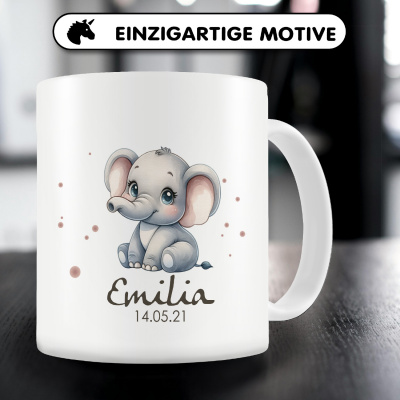 Tasse mit Baby Elefant als Motiv - Ansicht 5