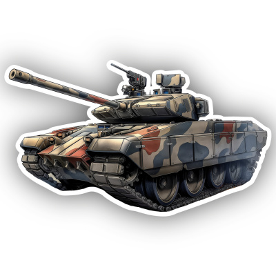 Leichter Kampf Panzer Aufkleber Cartoon