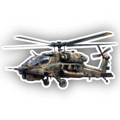 Kampf Hubschrauber Helikopter Aufkleber Cartoon