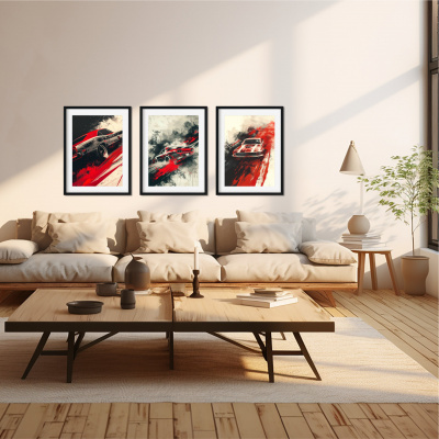 Kunstdruck mit dem Motiv Muscle Car US Retro Motiven - Ansicht 2