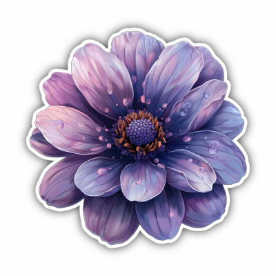 Lila Blume Blte Aufkleber