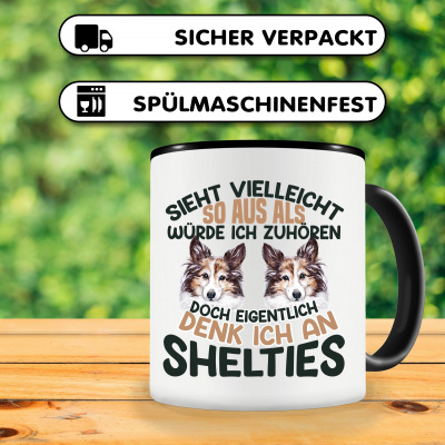 Tasse mit dem Motiv Sieht vielleicht so aus Shelties - Ansicht 3