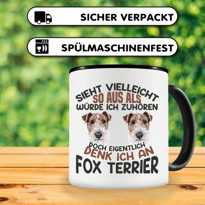 Tasse mit dem Motiv Sieht vielleicht so aus Fox Terrier - Ansicht 3