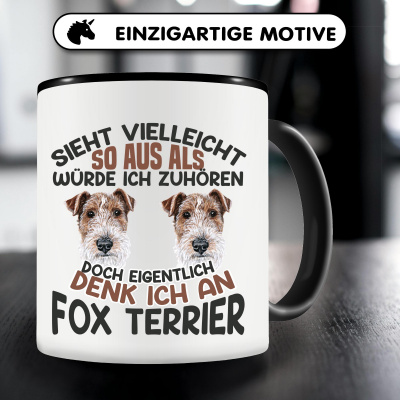 Tasse mit dem Motiv Sieht vielleicht so aus Fox Terrier - Ansicht 5