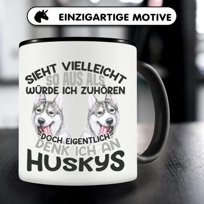 Tasse mit dem Motiv Sieht vielleicht so aus Husky - Ansicht 5