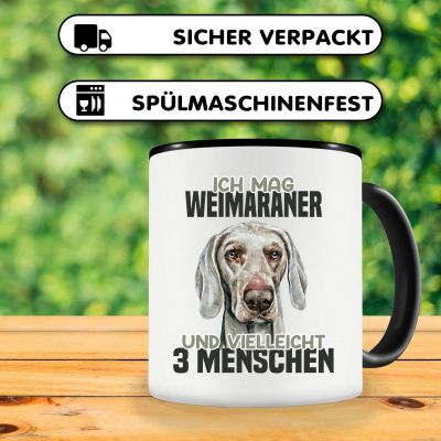 Tasse mit dem Motiv Ich mag Weimaraner - Ansicht 3