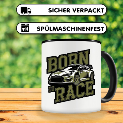 Tasse mit dem Motiv Born to Race - Ansicht 4