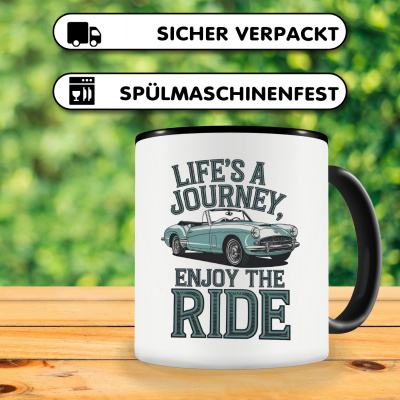 Tasse mit dem Motiv Life's a Journey, enjoy the Ride - Ansicht 4