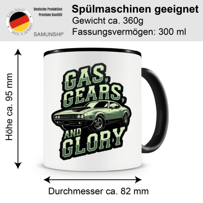 Tasse mit dem Motiv Gas, Gears and Glory - Ansicht 2