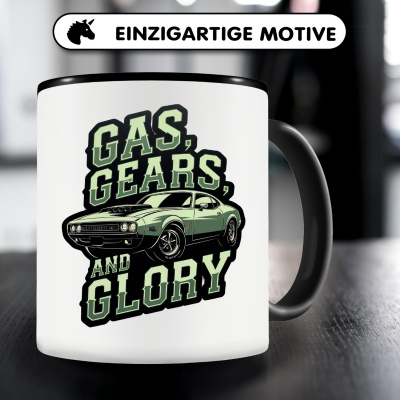 Tasse mit dem Motiv Gas, Gears and Glory - Ansicht 3