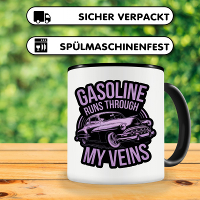 Tasse mit dem Motiv Gasoline runs trough my Veins - Ansicht 4