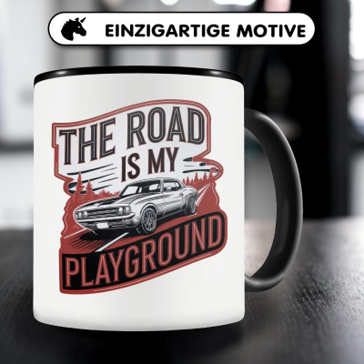 Tasse mit dem Motiv The Road us my Playground - Ansicht 3