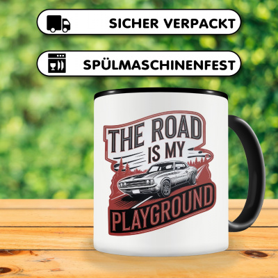 Tasse mit dem Motiv The Road us my Playground - Ansicht 4