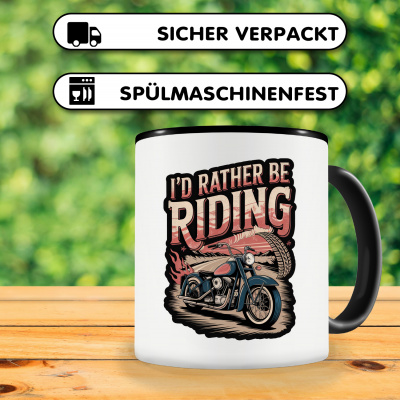 Tasse mit dem Motiv I'd Rather Be Riding - Ansicht 4