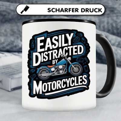 Tasse mit dem Motiv Easily Distracted By Motorcycles - Ansicht 5