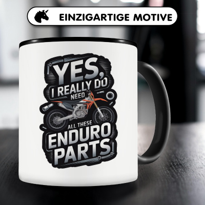 Tasse mit dem Motiv I Need All Enduro Parts - Ansicht 3