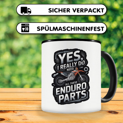 Tasse mit dem Motiv I Need All Enduro Parts - Ansicht 4