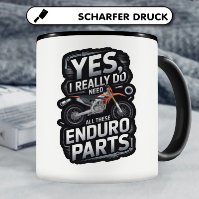 Tasse mit dem Motiv I Need All Enduro Parts - Ansicht 5