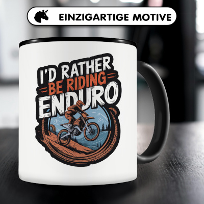 Tasse mit dem Motiv I'd Rather be Riding Enduro - Ansicht 3