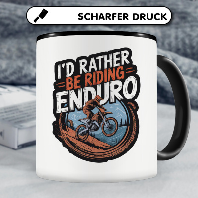 Tasse mit dem Motiv I'd Rather be Riding Enduro - Ansicht 5