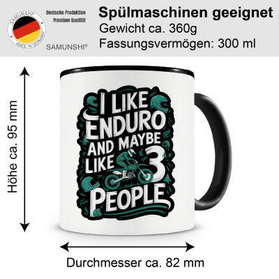 Tasse mit dem Motiv I Like Enduro And 3 People - Ansicht 2