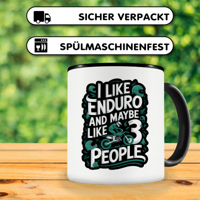 Tasse mit dem Motiv I Like Enduro And 3 People - Ansicht 4