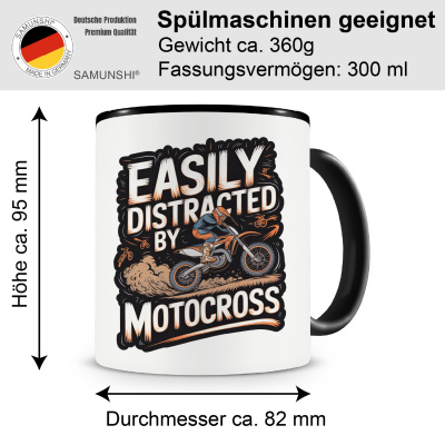 Tasse mit dem Motiv Distracted By Motocross - Ansicht 2