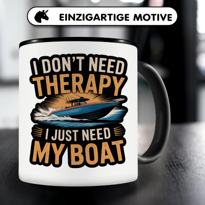 Tasse mit dem Motiv Don't need Therapy only Boat - Ansicht 3