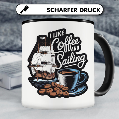 Tasse mit dem Motiv I like Coffee and Sailing - Ansicht 5