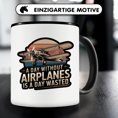 Tasse mit dem Motiv A Day Without Airplanes - Ansicht 3